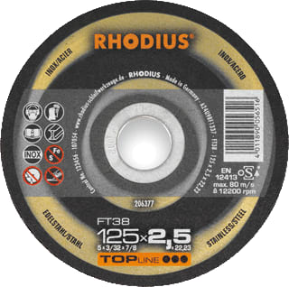 Rhodius - FTK38 Slijpschijf Doorslsch 115X2,5