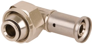 Henco - 33P Fitting met 2 aansluitingen Pers Knie Kopp 16X3/4Ec