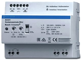 ABB Busch-Jaeger - Busch-Welcome Aanvull. app. deur-/video-intercom Welksystcentr Mini Din-Rail