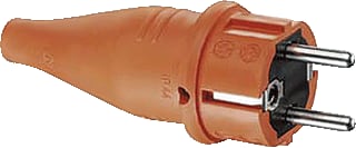 ABL - Connectivity Geaarde stekker contst rubb 2p ra oranje