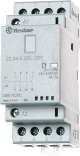 Finder - 22 Met LED Magneetschakelaar Magn Ohms 2/25A/24Vuc