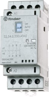 Finder - 22 Met LED Magneetschakelaar Magn Ohms+S 3M1V/25A/230U