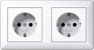 Jung - AS500 Wandcontactdoos (WCD schakelmat.) Wcd Ra 2V Alp