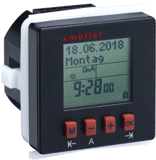 Müller - SC 24.10 Digitale schakelklok vr paneelbouw Schakkl Inb 48 Dig Wk 1Kn