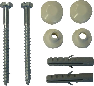 De Beer - Schroefbevestigingsset Wc-Bev.Set 6X70 Vz Wit B8