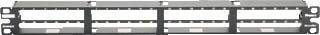 Panduit - Front-/patchpan. leeg kast/lessenr Patchp 48V 1U Metaal