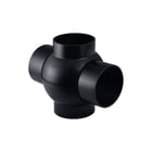 Geberit - PE Fitting met 4 aansluitingen Kogel Tst 180Gr 63/63