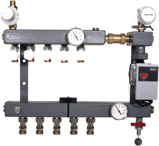 Henco - verdeler voor hydronische circuits 4GR STALEN VERD+PMP NUON