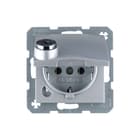 Hager Berker - S.1/B.3/B.7 Wandcontactdoos (WCD schakelmat.) wcd ra klapd slot alu