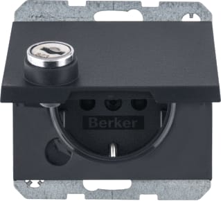 Hager Berker - K.1 Wandcontactdoos (WCD schakelmat.) wcd ra klapd k1 ant