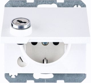 Hager Berker - K.1 Wandcontactdoos (WCD schakelmat.) wcd ra klapd ka wt