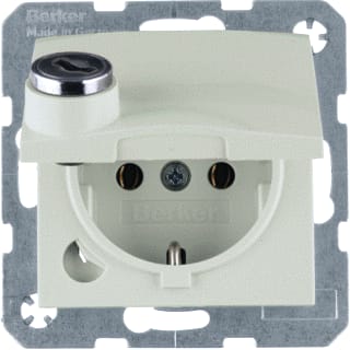 Hager Berker - S.1 Wandcontactdoos (WCD schakelmat.) wcd ra klapd wt