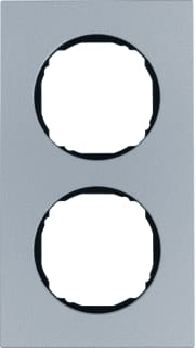 Hager Berker - R.8 Afdekraam schakelmateriaal Afdkrm 2V R8 Aluinium