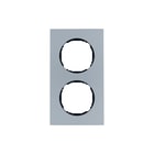Hager Berker - R.8 Afdekraam schakelmateriaal Afdkrm 2V R8 Aluinium