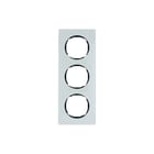Hager Berker - R.8 Afdekraam schakelmateriaal Afdkrm 3V Vlak Polwt