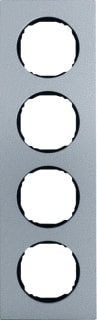Hager Berker - R.8 Afdekraam schakelmateriaal afdkrm 4v r8 aluinium