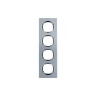 Hager Berker - R.8 Afdekraam schakelmateriaal afdkrm 4v r8 aluinium