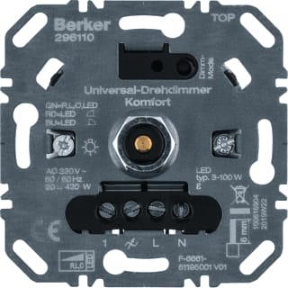 Hager Berker - Dimmer Draaidim Com R,L,C,Led