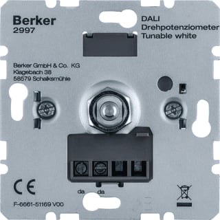 Hager Berker - Potentiometer vr lichtregelsysteem Draai-Pot.Mtr Dali White