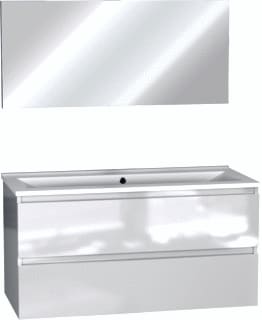 WaveDesign by Wisa - Milano Badkamermeubelset Set 100 Wit Hgl