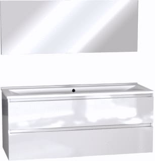 WaveDesign by Wisa - Milano Badkamermeubelset Set 120 Wit Hgl