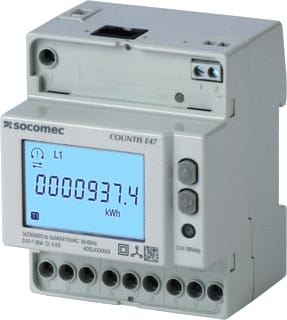 Socomec - Elektriciteitsmeter coun e47 kwhmt 3ph ct1/5a