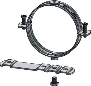 Burgerhout - Tweedelige beugel rond Twinsafe Muurbeug 125 Wit