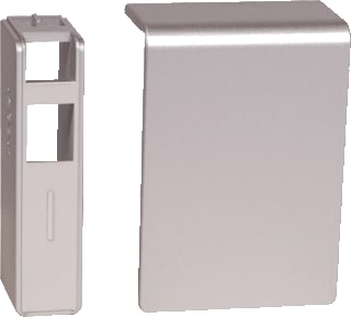 Hager - Tehalit SL Eindschot plintgoot Teha Eindstuk, Aluminium