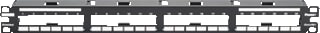 Panduit - Front-/patchpan. leeg kast/lessenr patchp 24v 1u