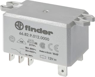 Finder - 66 Schakelrelais Relais 2W 30A 24Vdc