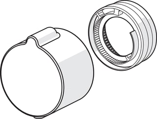 Hansa - bedieningselement sanitairkraan WAASTFLKR FLEX 3/8
