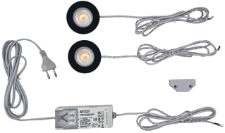 Interlight - Cabiled Downlight/spot/schijnwerper Downl Dimb2X4W Zw