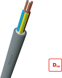 Nexans - Installatiekabel YMvK Dca-s2 Voedingskabel v/a 1 kV vaste aanleg 3G2,5 Ri50