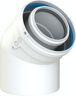 Cox Geelen - CoxDENS Concentr. RGA/LTV hulpstuk 2 aansl. Rga/Ltv Bocht 60/100