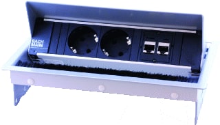 OCS - Hydra Bureau aansluitunit tafunit 2x230v + 2xcat5e