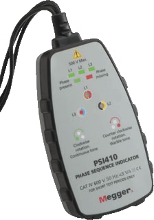 Megger - PSI Indicator voor draaiveldrichting Fasentest Psi410