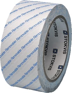 Stokvis - REMOVABLE STANDAARD Zelfklevende tape Pvc Tape White Blue Rem.