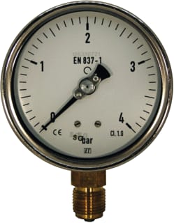 Ubel - 1001 Buisveermanometer Manometer 100 Mm 0-4 Bar