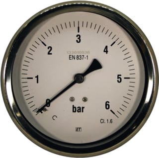 Ubel - 1001A Buisveermanometer Manometer 100 Mm 0-6 Bar