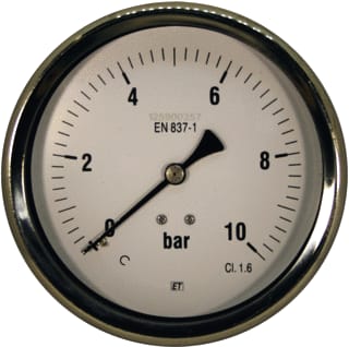 Ubel - 1001A Buisveermanometer Manometer 100 Mm 0-10 Bar