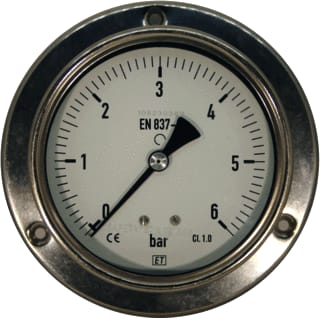 Ubel - 1001AP Buisveermanometer Manometer 100 Mm 0-6 Bar