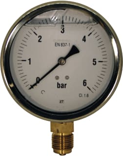 Ubel - 1004 Buisveermanometer Manometer 100 Mm 0-6 Bar