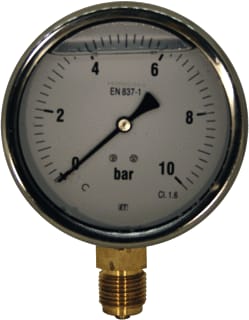 Ubel - 1004 Buisveermanometer Manometer 100 Mm 0-10 Bar