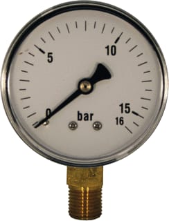 Ubel - 1007 Buisveermanometer Manometer 63 Mm 0-16 Bar