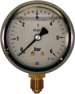 Ubel - 1010 Buisveermanometer Manometer 63 Mm 0-6 Bar