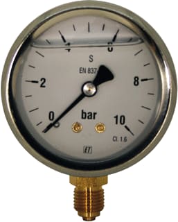 Ubel - 1010 Buisveermanometer Manometer 63 Mm 0-10 Bar
