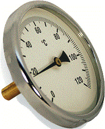 Ubel - 1088 Bimetaalthermometer Bimetaalther 100 Mm 0-120