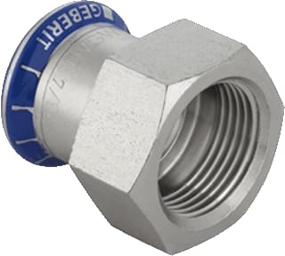 Geberit - Mapress RVS Fitting met 2 aansluitingen Mapr.Rvs Overgst.35X1.1/4 Bi