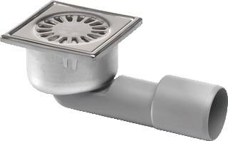Blücher - Compact Vloerput met 1 aansluiting Aq Rvs Blucher Vloerput 97X97