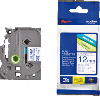 Brother - Labeltape Tape Tze-233 12Mm W/B